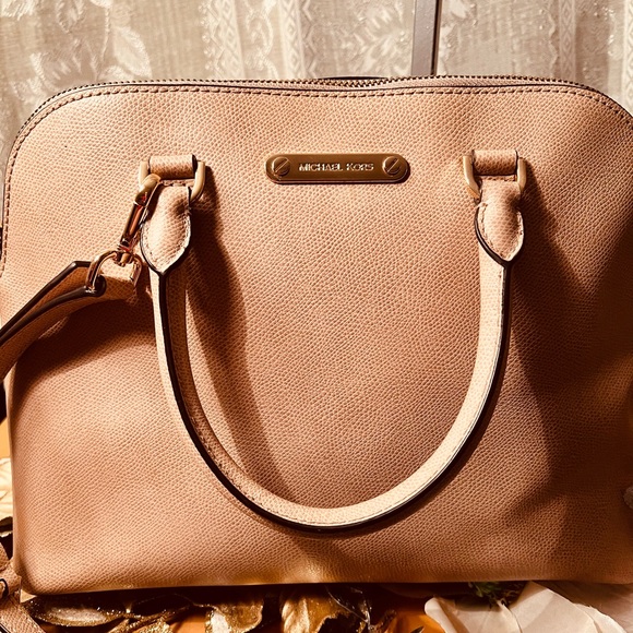 Michael Kors Beige Leather Satchel